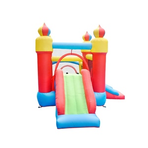 <span class=keywords><strong>Petit</strong></span> château sautant d'air gonflable commercial en nylon de videur avec le <span class=keywords><strong>ballon</strong></span> de videur de thème de glissière - Product Image 5