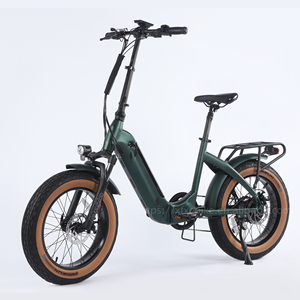 Bicicleta eléctrica plegable con neumático ancho de 20 pulgadas, bici electrónica portátil con batería oculta para nieve y playa - Product Image 2