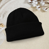Bonnet en tricot côtelé personnalisé avec logo, bonnet d'hiver chaud et extensible, uni rouge, beige, moutarde, unisexe, style vintage camouflage argyle
