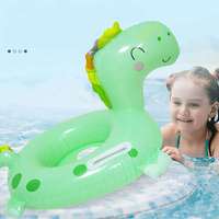 KRD OEM Bouée de natation gonflable pliable pour femmes, avec siège dinosaure, en PVC épaissi couleur macaron, pour jeunes nageurs CN