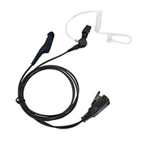 Kit d'écouteur Motorola PMLN6129A IMPRES à 2 fils, noir, avec tube acoustique et micro PTT pour radios de la série DP4000