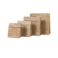 Sachet à épices personnalisé avec logo imprimé, pochette verticale avec fenêtre transparente, fermeture éclair refermable, finition mate, sac alimentaire pour herbes et épices