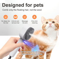 Brosse de toilettage multifonctionnelle rechargeable en ABS pour animaux de compagnie, massage, vaporisation, peigne anti-poils pour chats et chiens, efficace