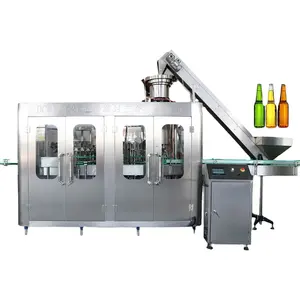 Beer Filling Machines With Glass Bottle Production Line Carbonated Drink Glass Bottle Filling Line