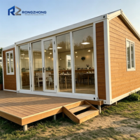 Maison commerciale modulaire préfabriquée extensible en conteneur, restaurant, bar, utilisation en extérieur