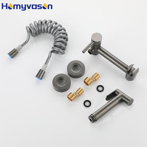 Bonne vente pistolet gris froid et chaud noir bidet à main chaud et froid pulvérisateur couche Shattaf Douche ensemble complet de bidet - Product Image 6