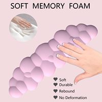 Ensemble clavier ergonomique et tapis de souris violet, design nuage mignon, résistant à l'eau, anti-rayures, avec repose-poignets, pour le gaming, le bureau et la maison