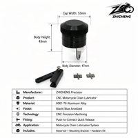 Lubrificateur de chaîne de moto haute précision ZHICHENG, kit de montage en aluminium CNC avec réservoir d'huile, multi-usages pour rénovation/amélioration