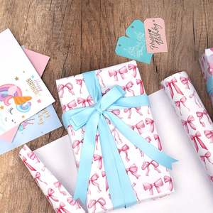 High Quality Wholesale 80g <b>Christmas</b> Coated <b>Paper</b> Tissue 43*300cm Gift Luxury Custom Birthday Packaging <b>Wrapping</b> <b>Paper</b> <b>Roll</b> - Product Image 3