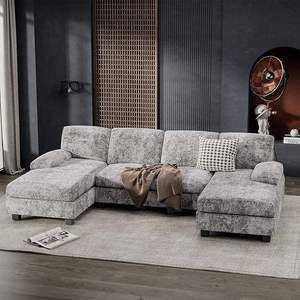 Juego de Sofás Seccionales en Forma de U de Tela para Sala de Estar Moderna, Combinación de Esquinas Personalizable, Muebles para el Hogar - Product Image 5