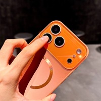 Étui de téléphone magnétique laser de luxe pour iPhone 18 17 Air 13 14 15 16 17 Pro Max, compatible avec la charge sans fil, protection antichoc