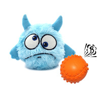 Ensemble de jouets en peluche personnalisés pour chien avec balle sonore en TPR, jouets interactifs pour animaux de compagnie, fournisseur OEM ODM