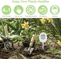 Nouveauté : Testeur de sol 4-en-1, mesure de l'humidité du sol, du pH, testeur de sol pour plantes de jardin, intérieur et extérieur