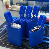 Étui à cigarettes portable écologique en plastique avec briquet intégré, impression 3D, résistant à la pression, universel