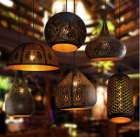 Style marocain rétro industrie lampes suspendues salle à manger lampes suspendues café boutique bar Restaurant lustre fer Art lampes