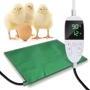 Chicken heating pad with adjustable digital thermostat waterproof heating plate for chicks heating mat plate brooder
