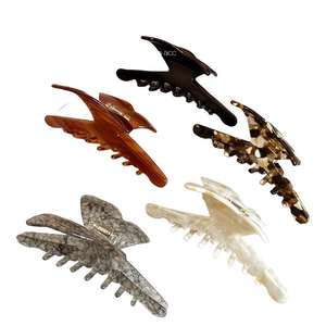 Yuxi zarif moda 12cm asetat firkete sıcak satış yeni kelebek kanatları saç pençe kadın için çevre dostu - Product Image 2