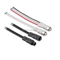 Connecteurs électriques étanches M12 IP67 3P mâle/femelle, adaptateur pour système d'énergie solaire, contacts en cuivre 5A, câble 300V