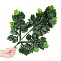 Plantes décoratives en plastique recyclables et ignifuges, feuillage suspendu au plafond, feuilles vertes artificielles, plante d'intérieur synthétique, ficus, ruscus synthétique