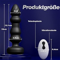 10 modes de vibration et de poussée, télécommande, plug anal, jouet sexuel pour adultes, dilatateur anal, masturbateur à porter