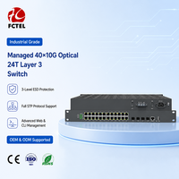 Switch Ethernet industriel géré de couche 3 à 24 ports Gigabit, montable en rack, avec 4 ports SFP 10G