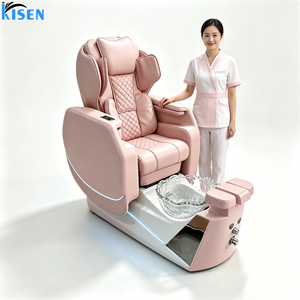 เก้าอี้นวดทำเล็บเท้าไฟฟ้าอเนกประสงค์ KISEN Luxury Beauty Nail Salon Furniture พร้อมอ่างแช่เท้าสำหรับทำเล็บมือและเล็บเท้าสไตล์โมเดิร์น - Product Image 2