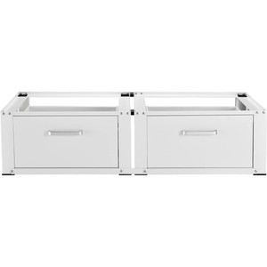 Base para Lavadora con Doble Cajón, Diseño Profesional, Gabinete Metálico Manual para Lavadora y Secadora, Blanco - Product Image 2