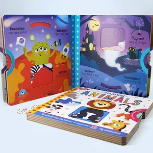 2024 Libro de cartón de lujo para niños y cuentos en inglés para niños libro con laminación brillante