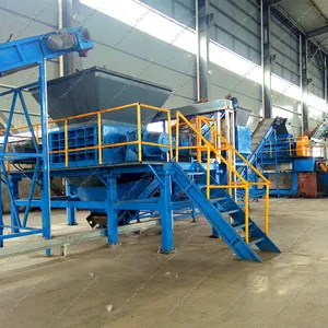 Pabrik langsung menjual limbah ban otomatis proses daur ulang mesin lini produksi mesin penghancur ban bekas harga