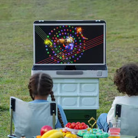 Téléviseur LCD HDTV 27 pouces pour l'extérieur, design en forme de valise, moniteur portable blanc, écran tactile, Smart TV Android