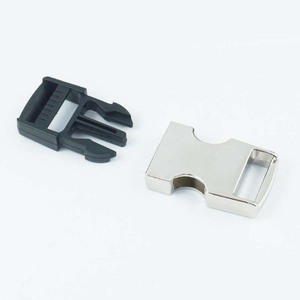 Side Release Buckle 17mm Zinc Alloy Silver Wear-Resistant For Bags Belts Backpacks Adjustable <b>Webbing</b> Hardware - Product Image 2
