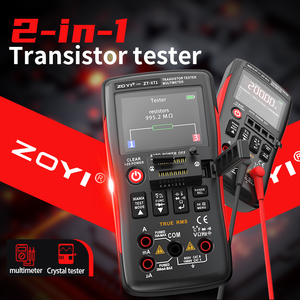 ZOYI ZT-XT1 2-in-1 High-Precision LCD Transistor <b>Tester</b> Auto Range 0-1000V Resistance Diode <b>Continuity</b> ZT-XT1 - Product Image 1