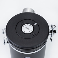 Boîte de conservation de grains de café en acier inoxydable 304 OEM de 1,5 L, 1,8 L, 2,8 L, hermétique sous vide avec indicateur de date et cuillère