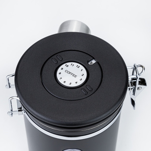 Récipient de stockage de <span class=keywords><strong>café</strong></span> sous vide avec fenêtre transparente, suivi de date, valve d'échappement unidirectionnelle et cuillère doseuse pour grains - Product Image 3