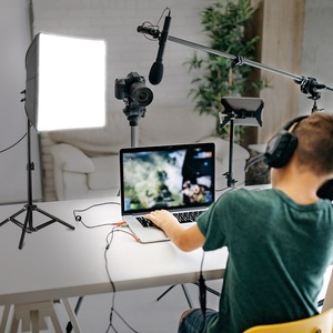 Nhỏ gọn nhiếp ảnh Ánh sáng Kit <span class=keywords><strong>Softbox</strong></span> chiếu sáng Set với 45W 3200K-5600K bi-nhiệt độ màu LED ánh sáng * 1 + <span class=keywords><strong>40</strong></span>*<span class=keywords><strong>40cm</strong></span> <span class=keywords><strong>softbox</strong></span> - Product Image 4