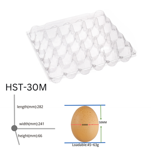 กล่องใส่ไข่พลาสติกแบบใส PET สำหรับขายส่ง กล่องไข่แบบกำหนดเอง กล่องไข่แบบใช้แล้วทิ้ง ถาดใส่ไข่พลาสติก 8 12 15 16 30 ช่อง - Product Image 2