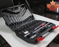 Jeu de douilles 37 pièces 1/2 pouce, douilles 8-32 mm, cliquet, joint universel et outils pour bougies d'allumage, dans un coffret, jeu de douilles CR-V 37 pièces