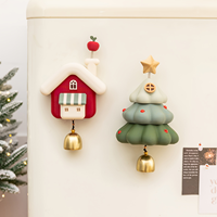 Décoration de Noël suspendue pour la maison, la fenêtre, le mur : Arbre de Noël, Maison de neige, Aimant de réfrigérateur, Carillon éolien, Ornement de Noël