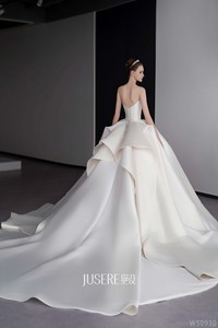 Vestido De Novia De Lujo Estilo Princesa De Satén Para Boda Con Diseño Personalizado De Lazo Y Flores <span class=keywords><strong>Tallas</strong></span> <span class=keywords><strong>Grandes</strong></span> De Alta Calidad Para <span class=keywords><strong>Ceremonia</strong></span> - Product Image 3