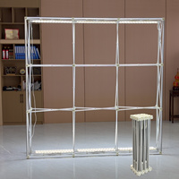 Boîte à lumière en aluminium personnalisable, LED haute luminosité, portable, pour salon professionnel, affichage double face, anti-poussière, résistant à l'eau, en aluminium
