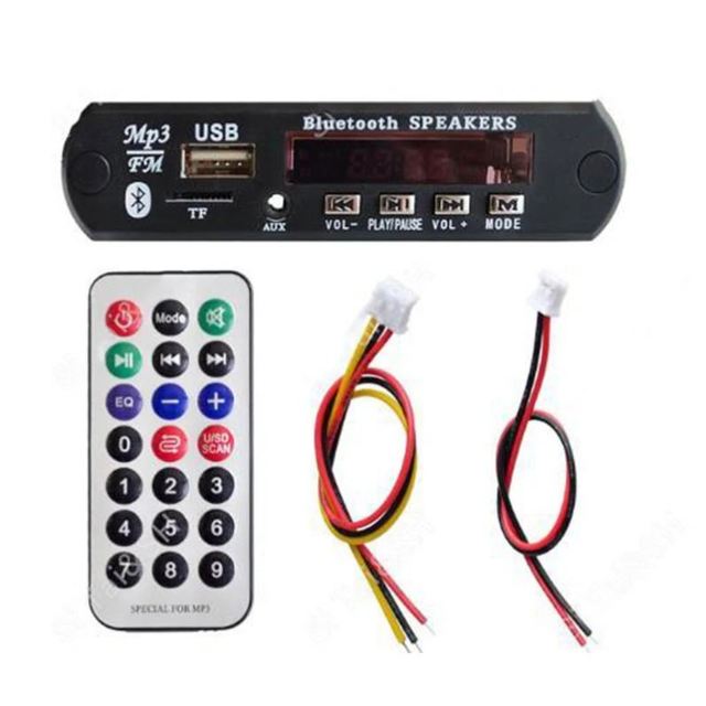 1Set Standard Wireless BT 12V MP3 WMA Decoder Board Audio Module TF USB Radio for Car