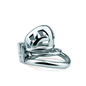 Jaula de Castidad <span class=keywords><strong>Cobra</strong></span> FRRK para Hombre, Anillos para Pene de Acero Inoxidable, Juguetes Sexuales de Bondage Pequeños, Gran Abertura Frontal, Juegos para Adultos - Product Image 3