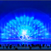 Fontaine musicale personnalisée en acier inoxydable Dewy Dewy_M01, spectacle d'eau, fontaine laser sèche, eau dansante, lumière LED décorative pour scène