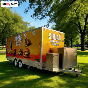 Remolque Móvil para Catering de Eventos, Carro de Comida Rápida con Cocina Completa, Carrito de Concesiones para Festivales, Acero Inoxidable y Fibra de Vidrio - Product Image 1