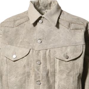 Chaqueta de Motociclista de Mezclilla con Bordado 3D y Lavado Ácido Personalizada para Hombre - Product Image 4