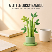 Petit Bambou Porte-Bonheur : Ornements 3D Personnalisés, Décoration Maison & Bureau, Accessoires Voiture, Figurines en Vinyle Souple PVC et Boîtes Mystères