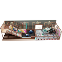 Jeu de parc intérieur amusant Conception personnalisée Équipement de terrain de jeu intérieur Toboggan Donut Château coquin avec toboggan en plastique