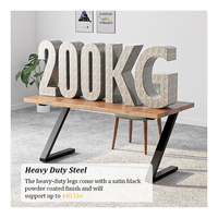 Pieds de table Cadre en acier moulé industriel Forme Z Banc de bureau Café à manger Meubles de table Pieds de table en métal pour table