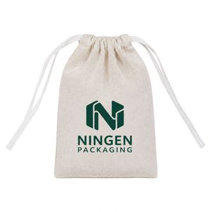 Sacs cadeaux en coton naturel avec cordon de serrage, logo personnalisé, emballage en gros pour bijoux, cosmétiques, cadeaux de mariage, vente au détail - Product Image 1