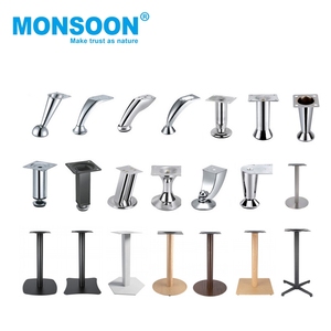 Patas para sala de estar exterior MONSOON, patas de sofá cromadas de 4 pulgadas, patas redondas de repuesto para sofá, cama o gabinete. - Product Image 4